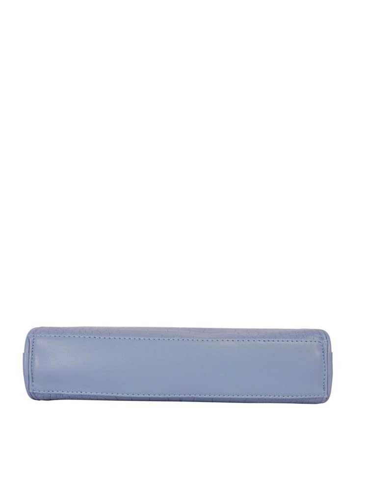Croco textured shoulder Bag with multicolor Chain