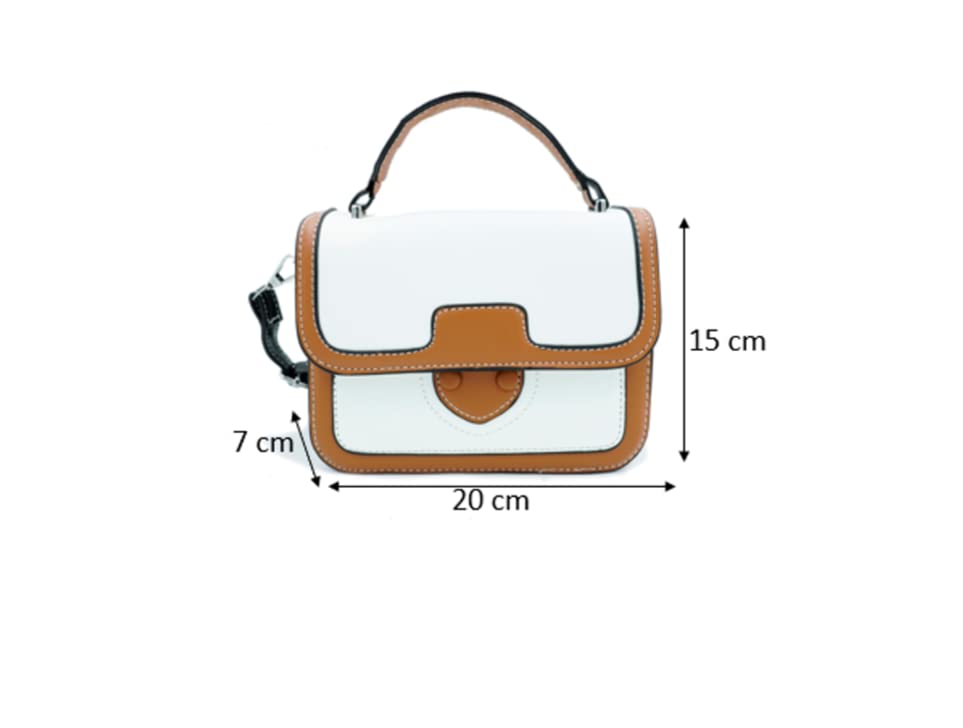 Contrast color Satchel cum Sling Bag with strap