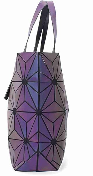 Luminous Geometric Pattern Tote Bag - Iridescent