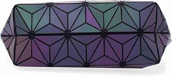 Luminous Geometric Pattern Tote Bag - Iridescent