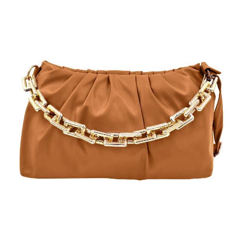 Handbag-cum-Sling Bag with gold chain detail