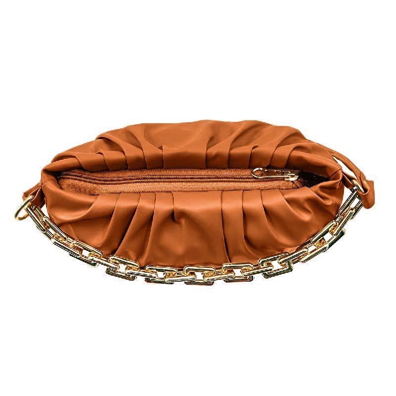 Handbag-cum-Sling Bag with gold chain detail