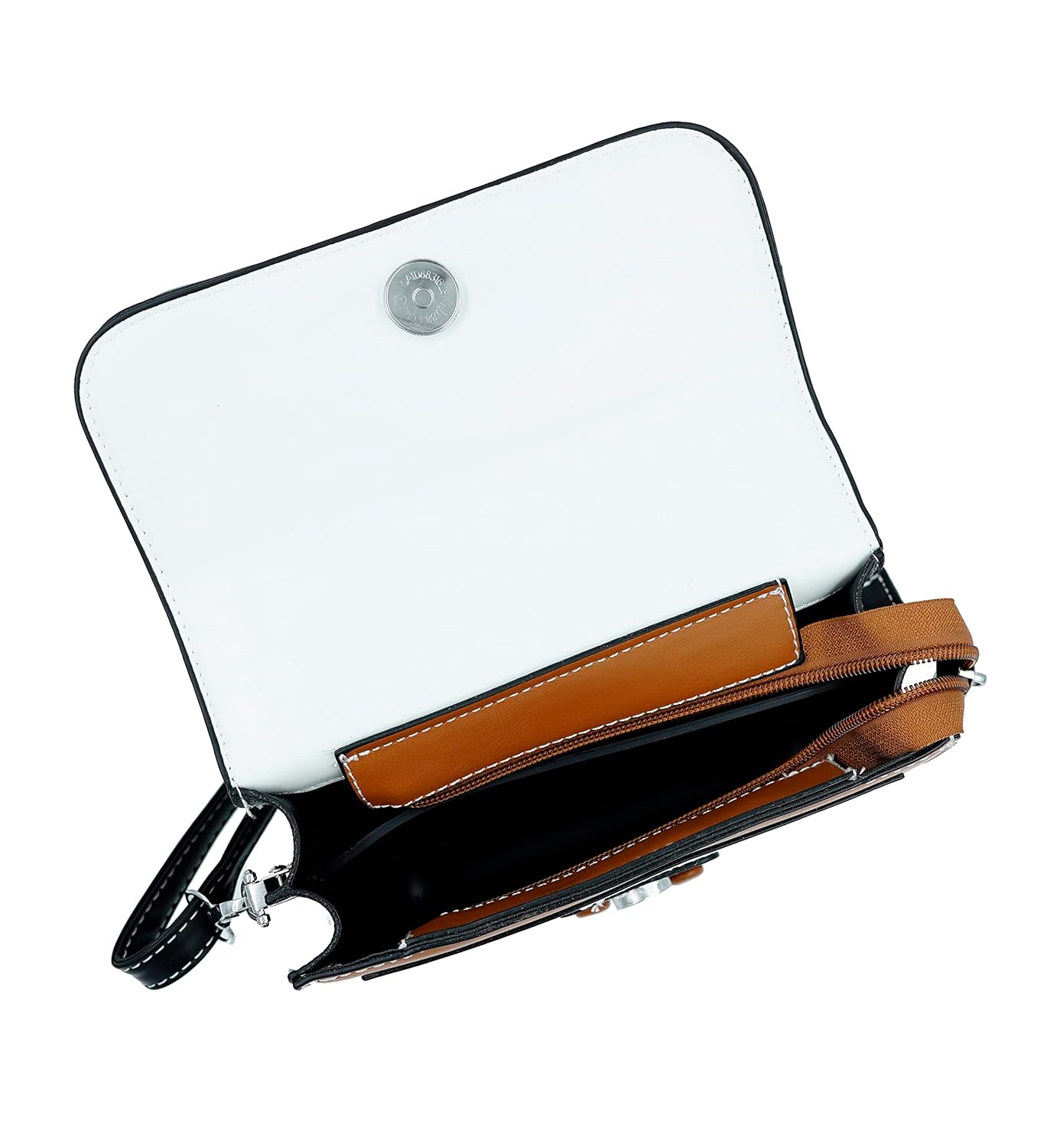 Contrast color Satchel cum Sling Bag with strap