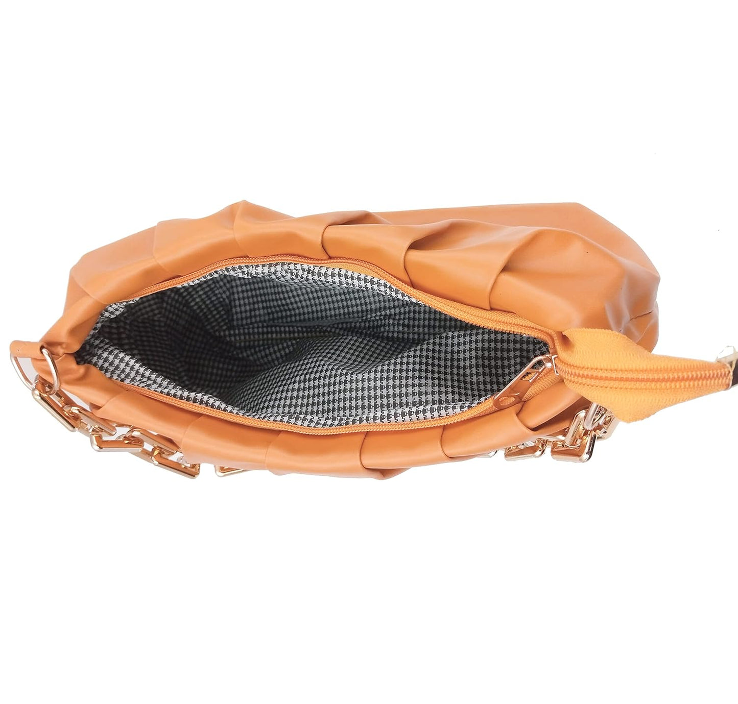 Handbag-cum-Sling Bag with gold chain detail