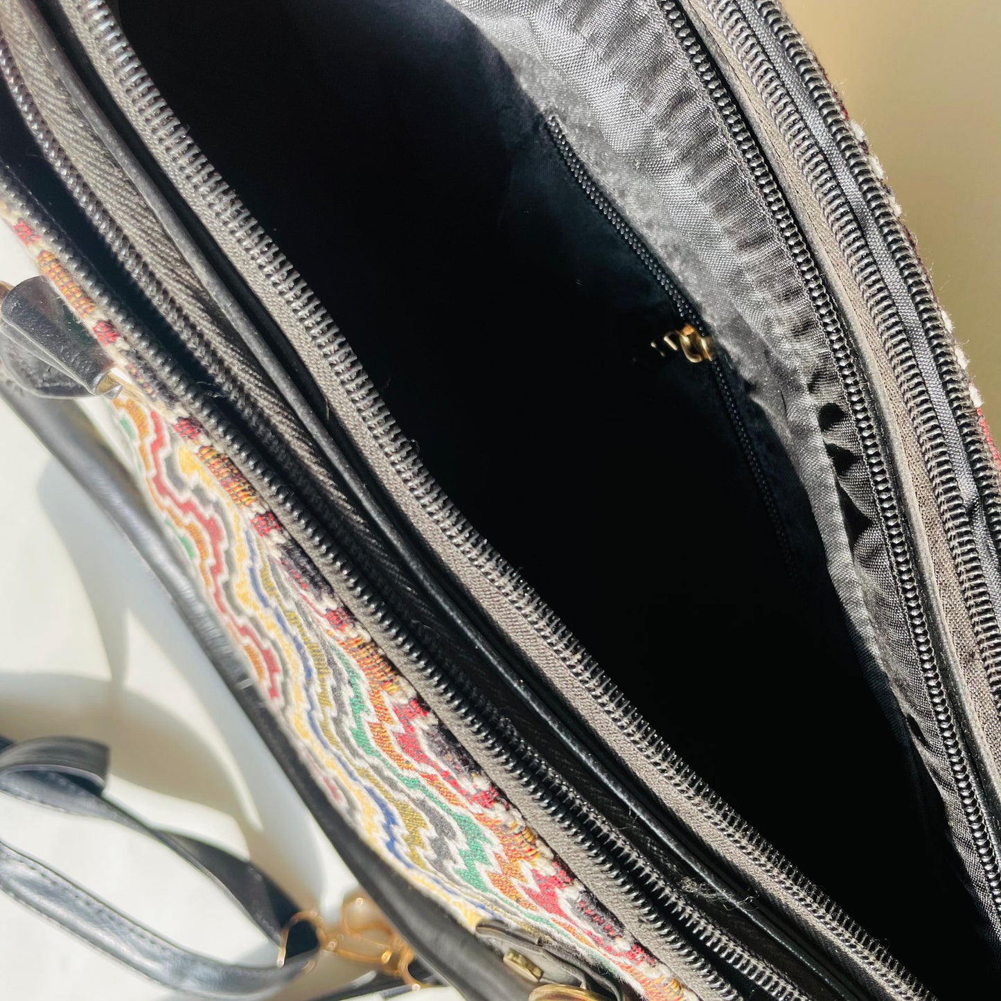 Classic Wave-Pattern Cotton Jacquard Tote Bag