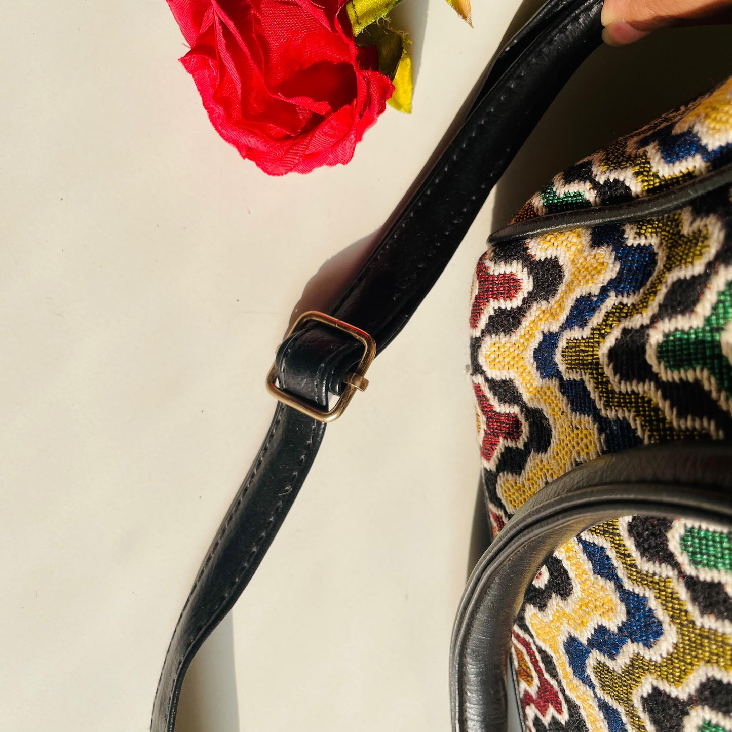 Classic Wave-Pattern Cotton Jacquard Tote Bag