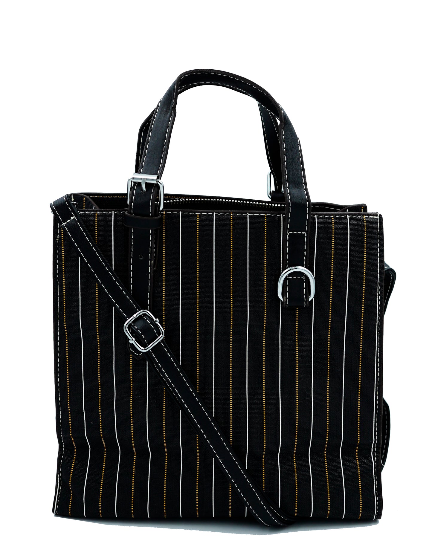 Textured-Geometric Patterned Handbag with strap