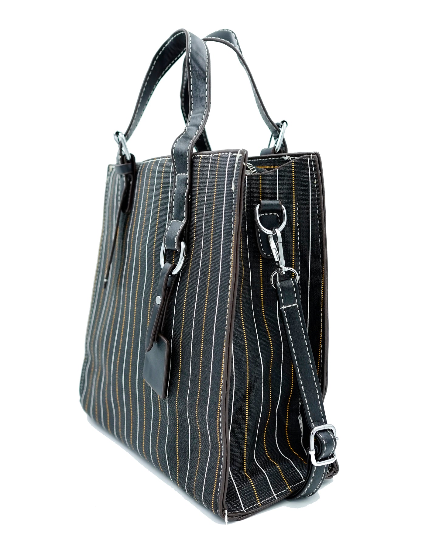 Textured-Geometric Patterned Handbag with strap