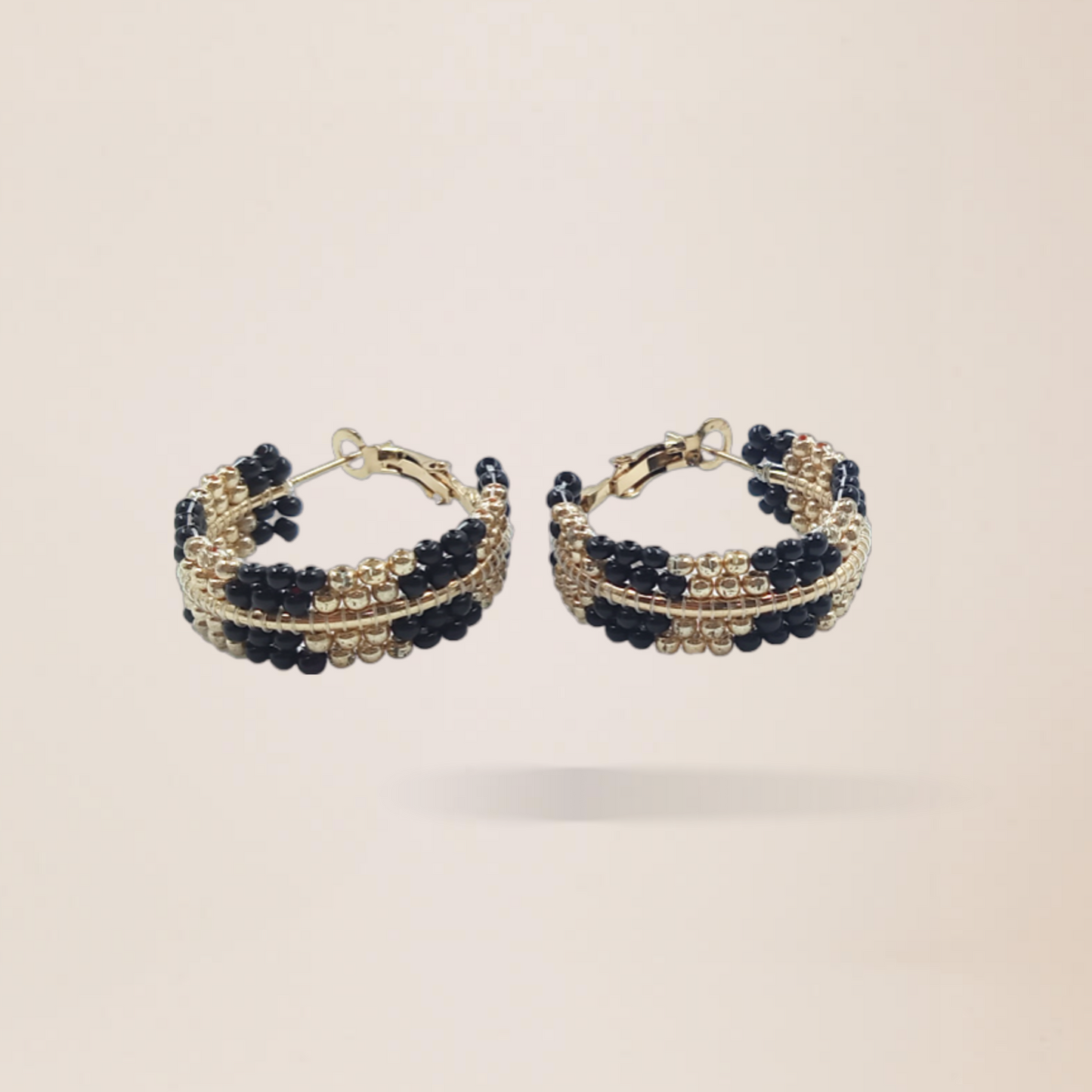 Golden-Black Earrings