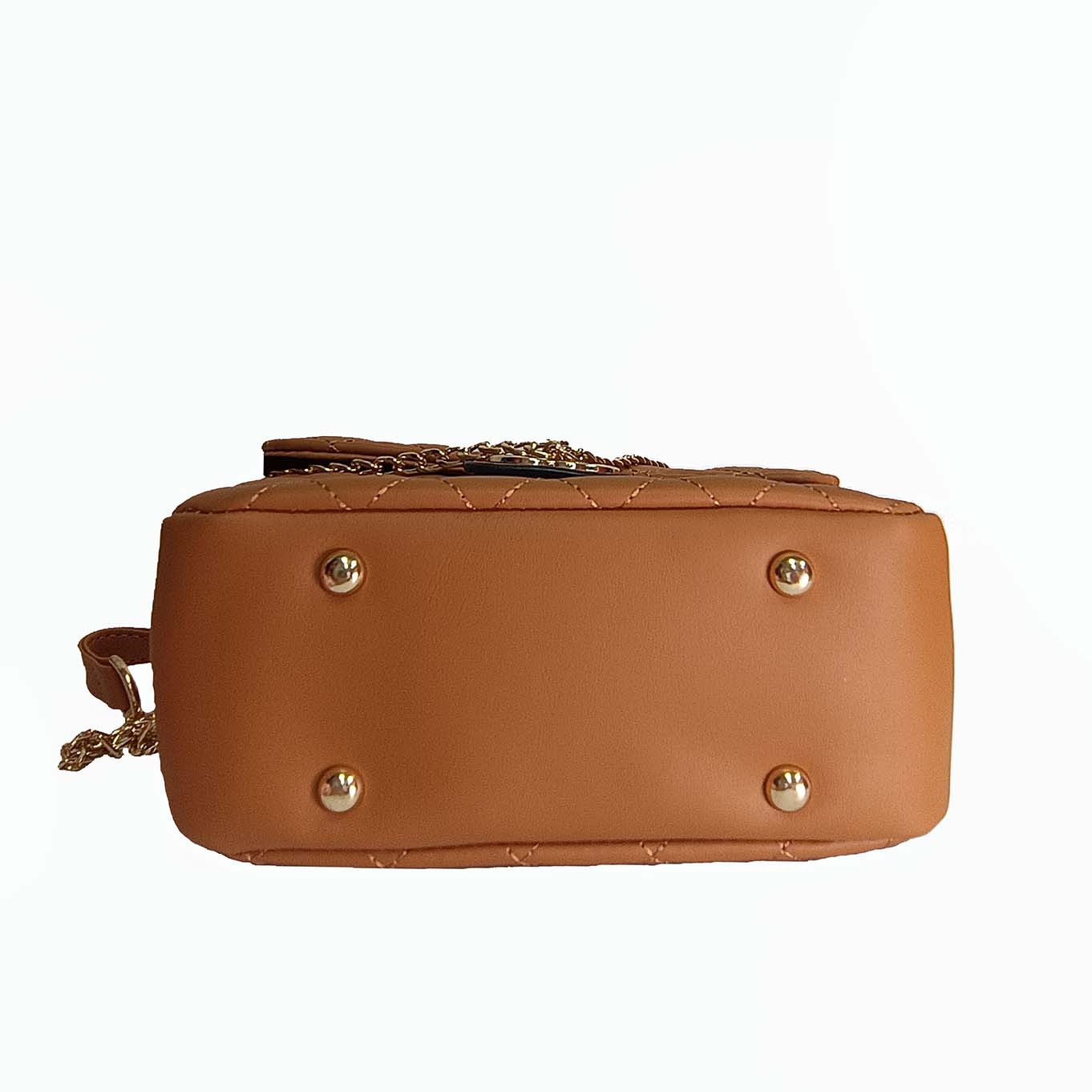 Trendy Quilted sling bag with metal chain strap