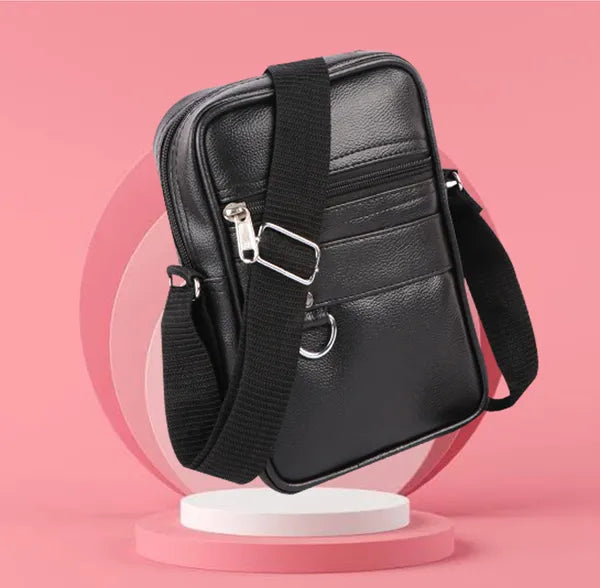 Men's Black Messenger Bag