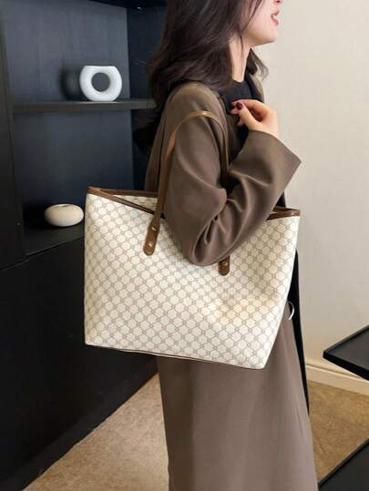 Elegant Printed Textured Tote Bags for Women