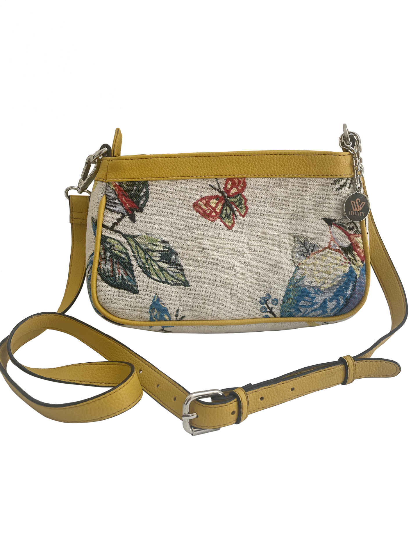 Cuckoo Jacquard Yellow Sling Bag
