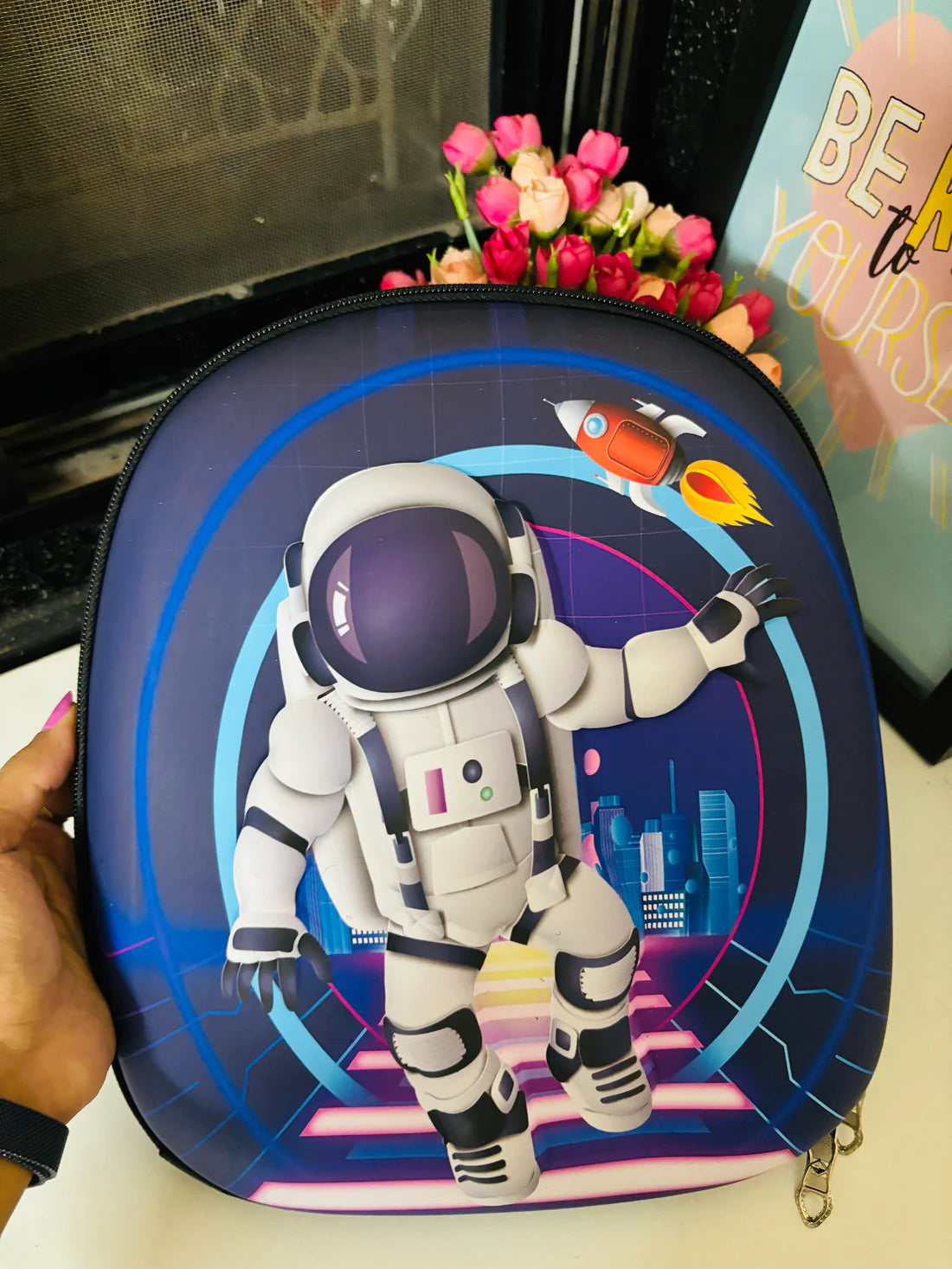 3D Space theme Kids Backpack I Kindergarten school bag 3D Toddler sc