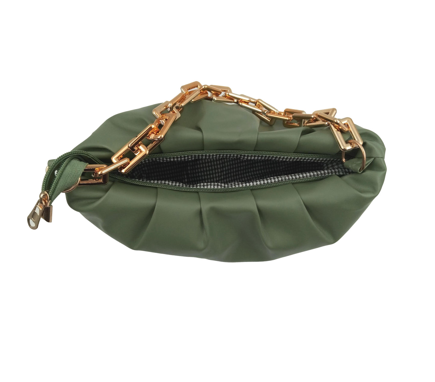 Handbag-cum-Sling Bag with gold chain detail
