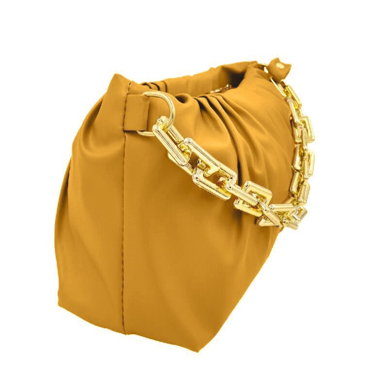 Handbag-cum-Sling Bag with gold chain detail