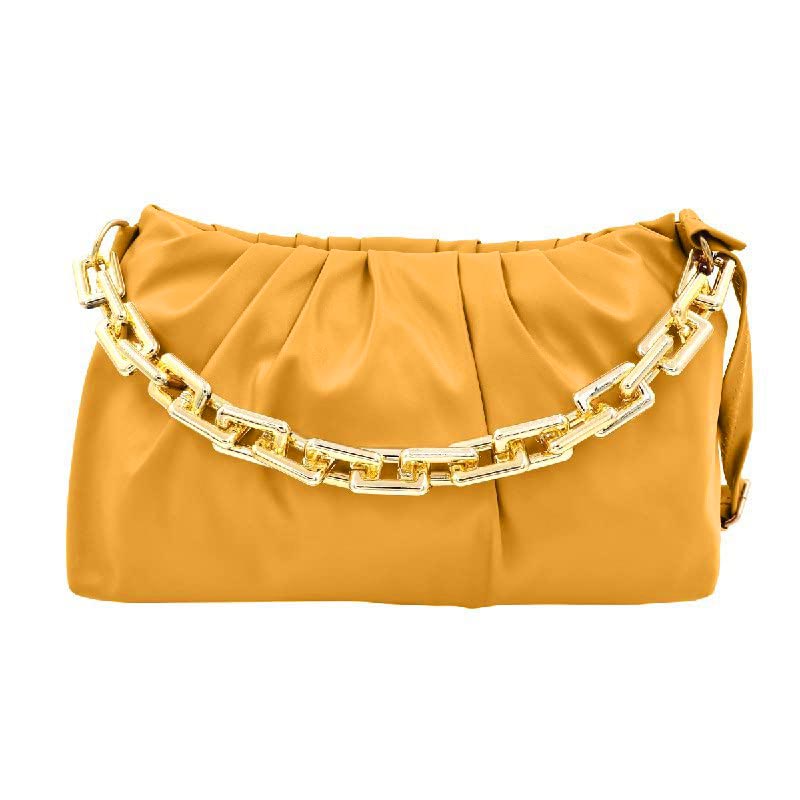 Handbag-cum-Sling Bag with gold chain detail