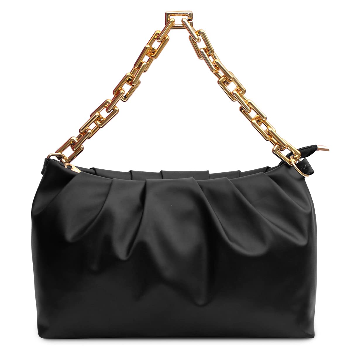 Handbag-cum-Sling Bag with gold chain detail