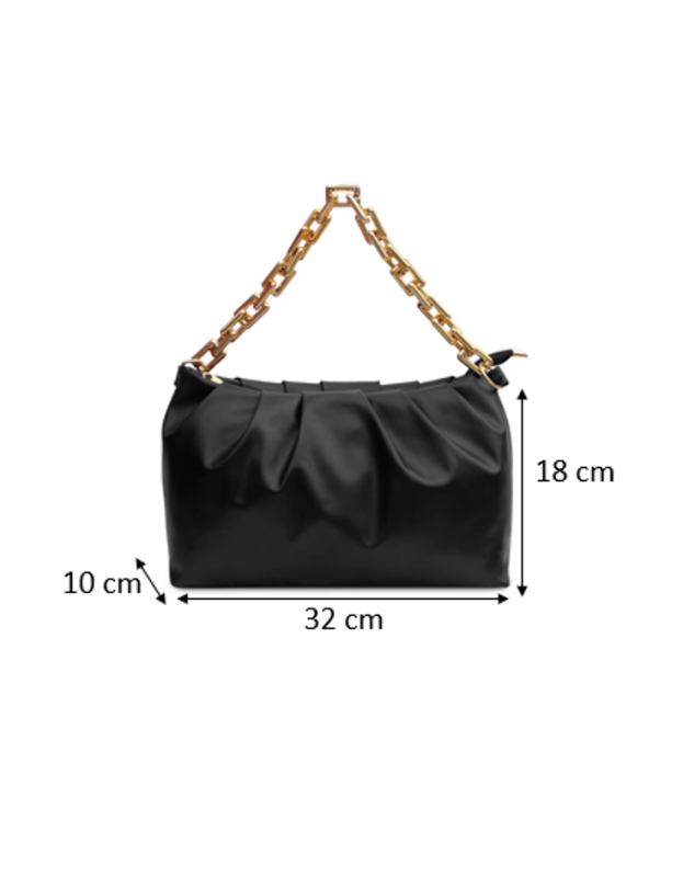 Handbag-cum-Sling Bag with gold chain detail