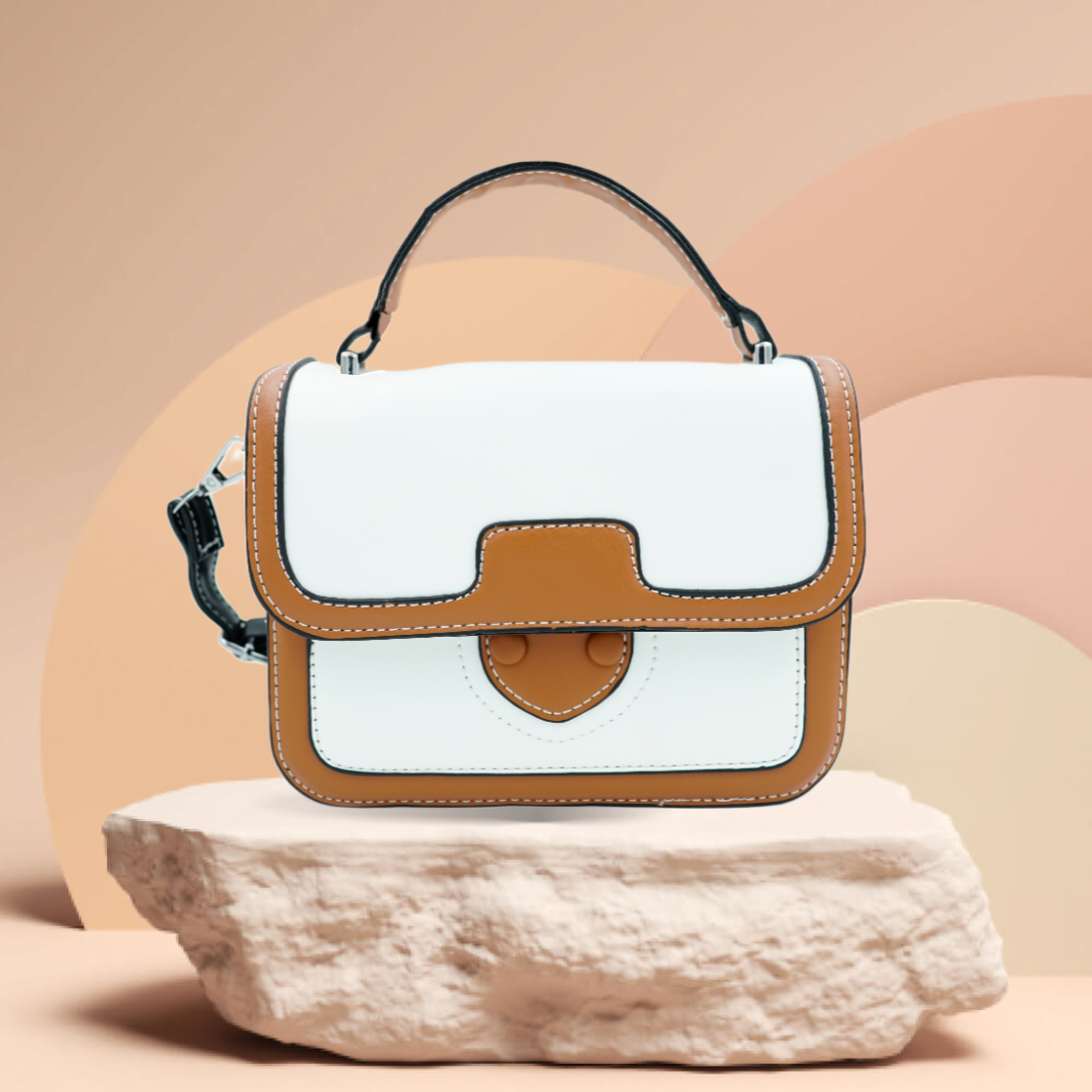 Contrast color Satchel cum Sling Bag with strap