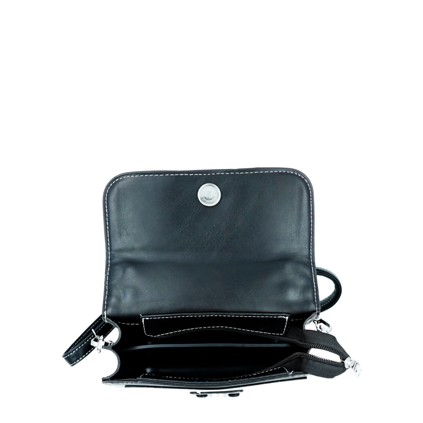 Contrast color Satchel cum Sling Bag with strap
