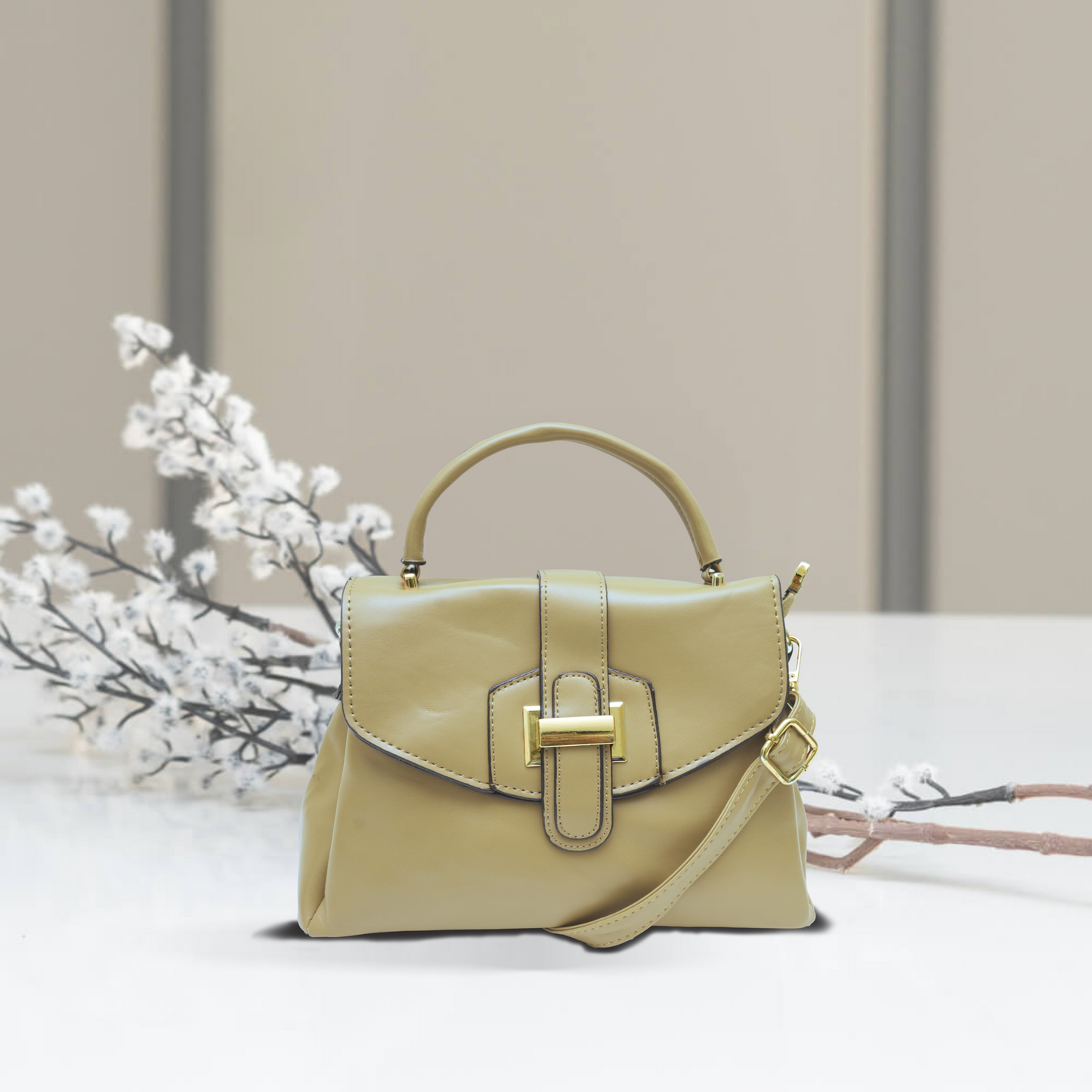 Beige Handbag