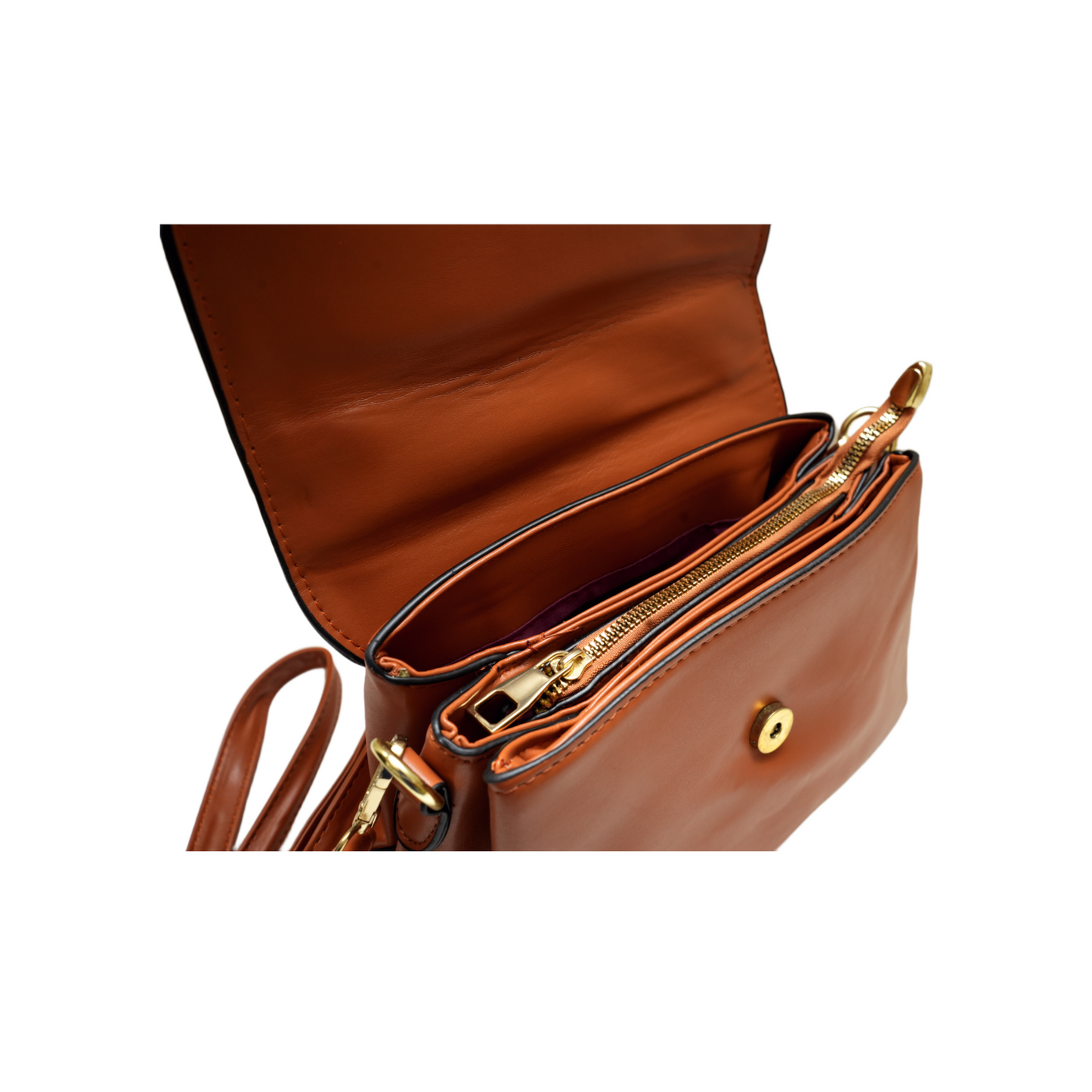 Handbag-cum-Sling Bag with Stylish H-Buckle