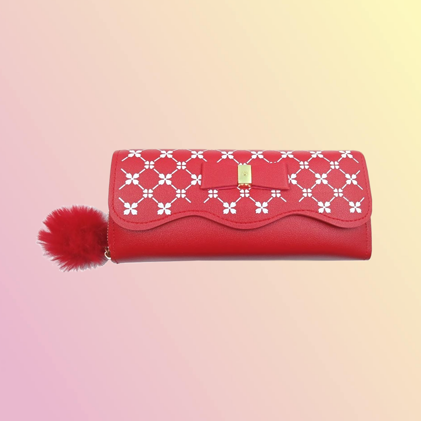 Red Clutch Wallet