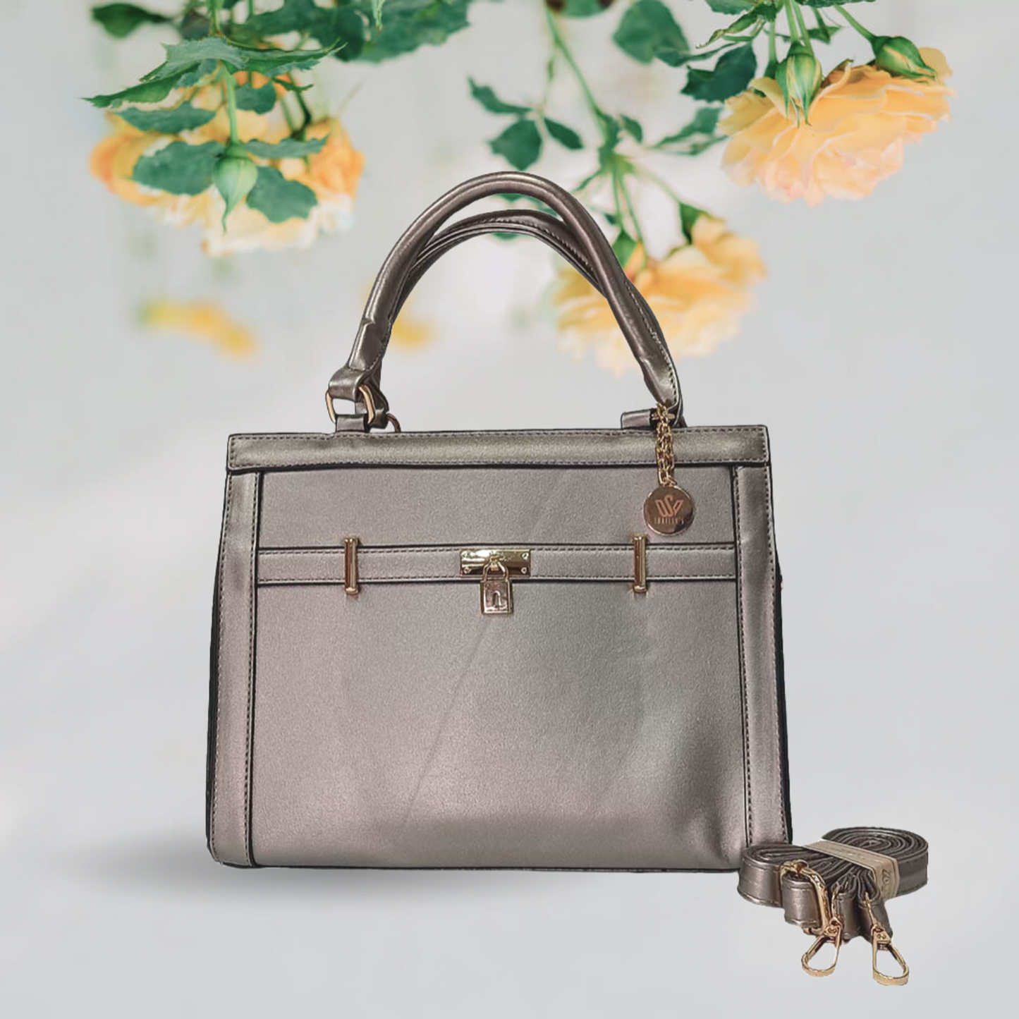 Silver Metallic Handbag