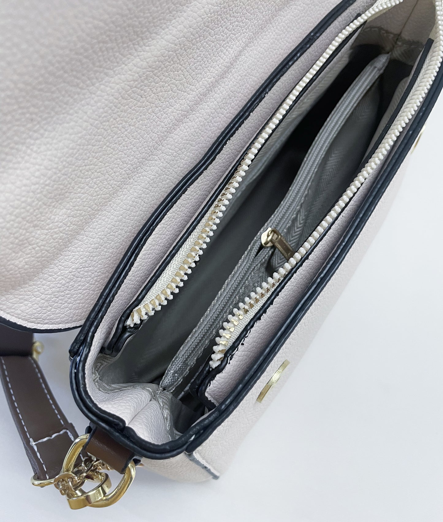Elegant Python Textured White Sling Bag
