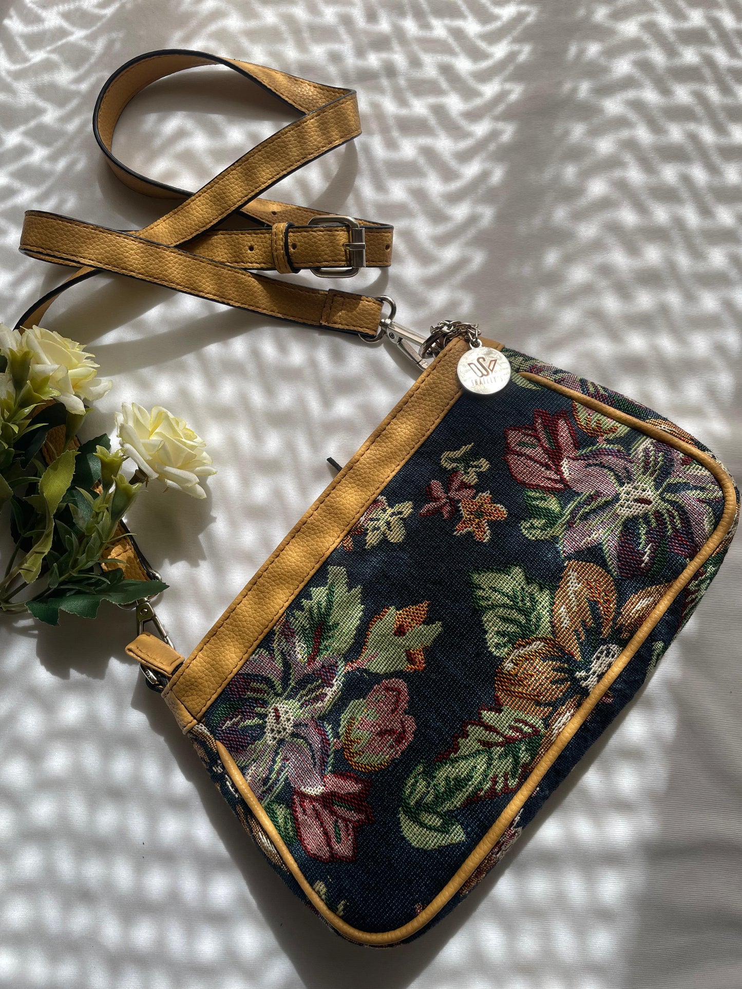 Pushp Floral Jacquard Sling Bag