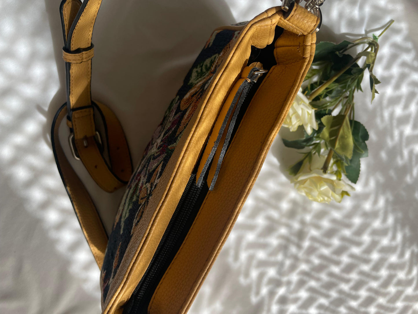 Pushp Floral Jacquard Sling Bag
