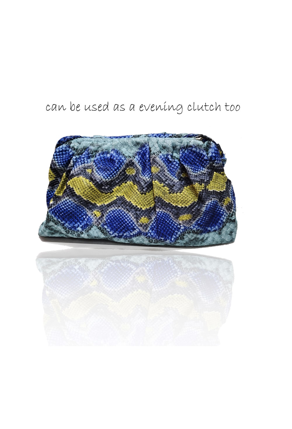 Versatile Python Print Shoulder Bag cum clutch