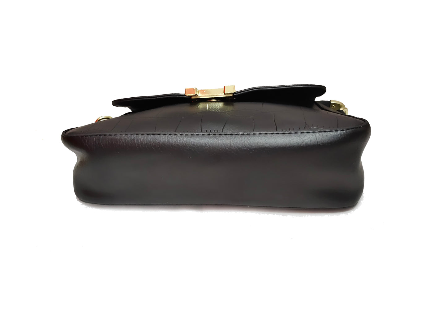 Classic Croco-Embossed Shoulder Bag cum Crossbody