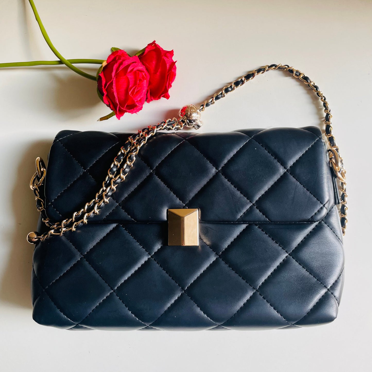 Chic Quilted Envelope Shoulder Bag with chain Strap