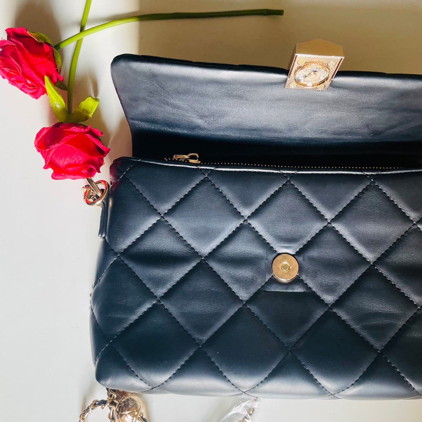 Chic Quilted Envelope Shoulder Bag with chain Strap