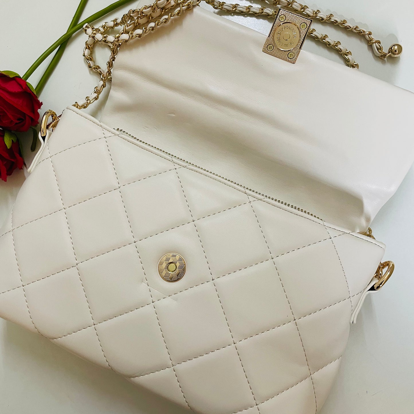 Chic Quilted Envelope Shoulder Bag with chain Strap