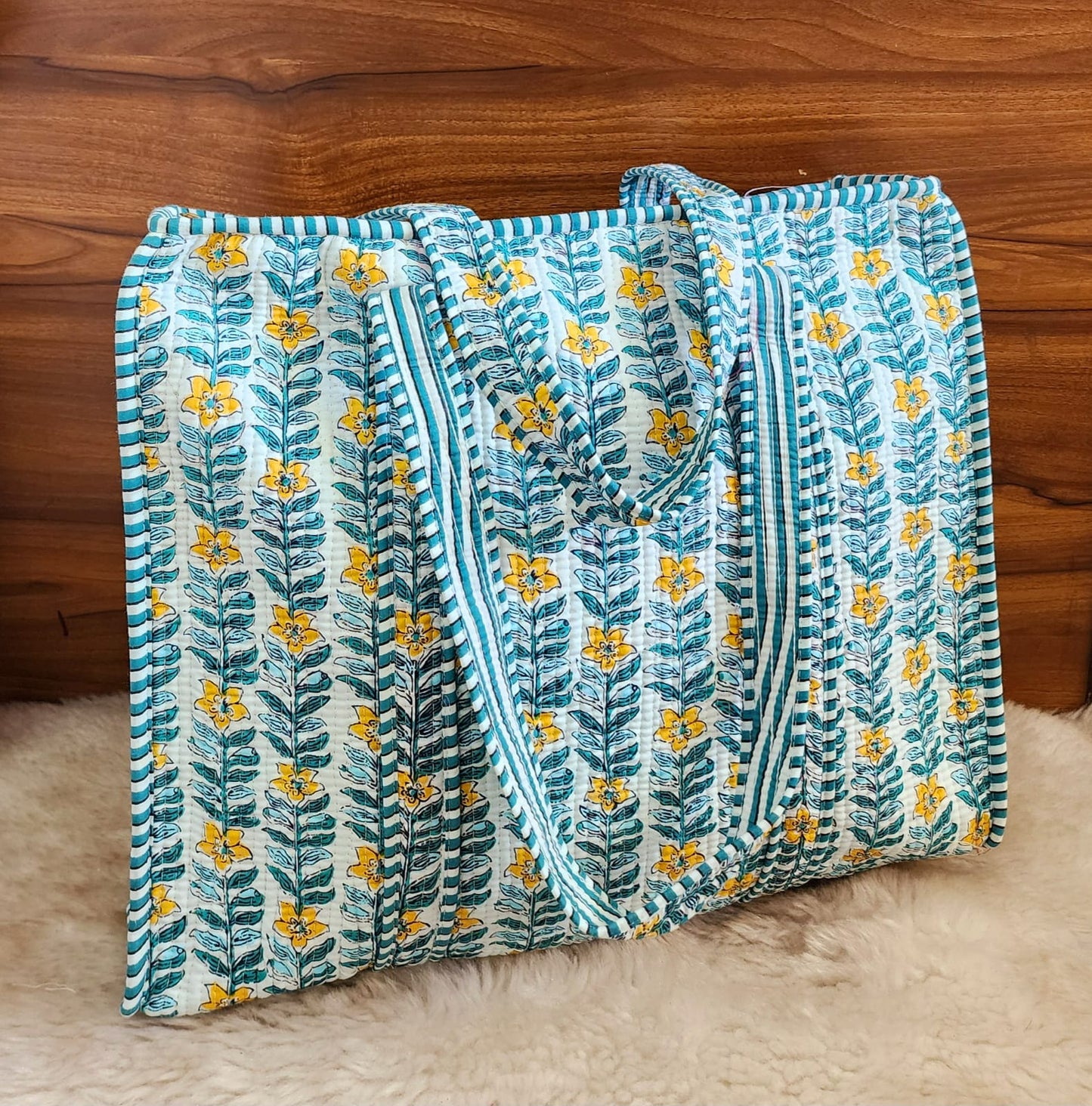Green Floral Shopperbag