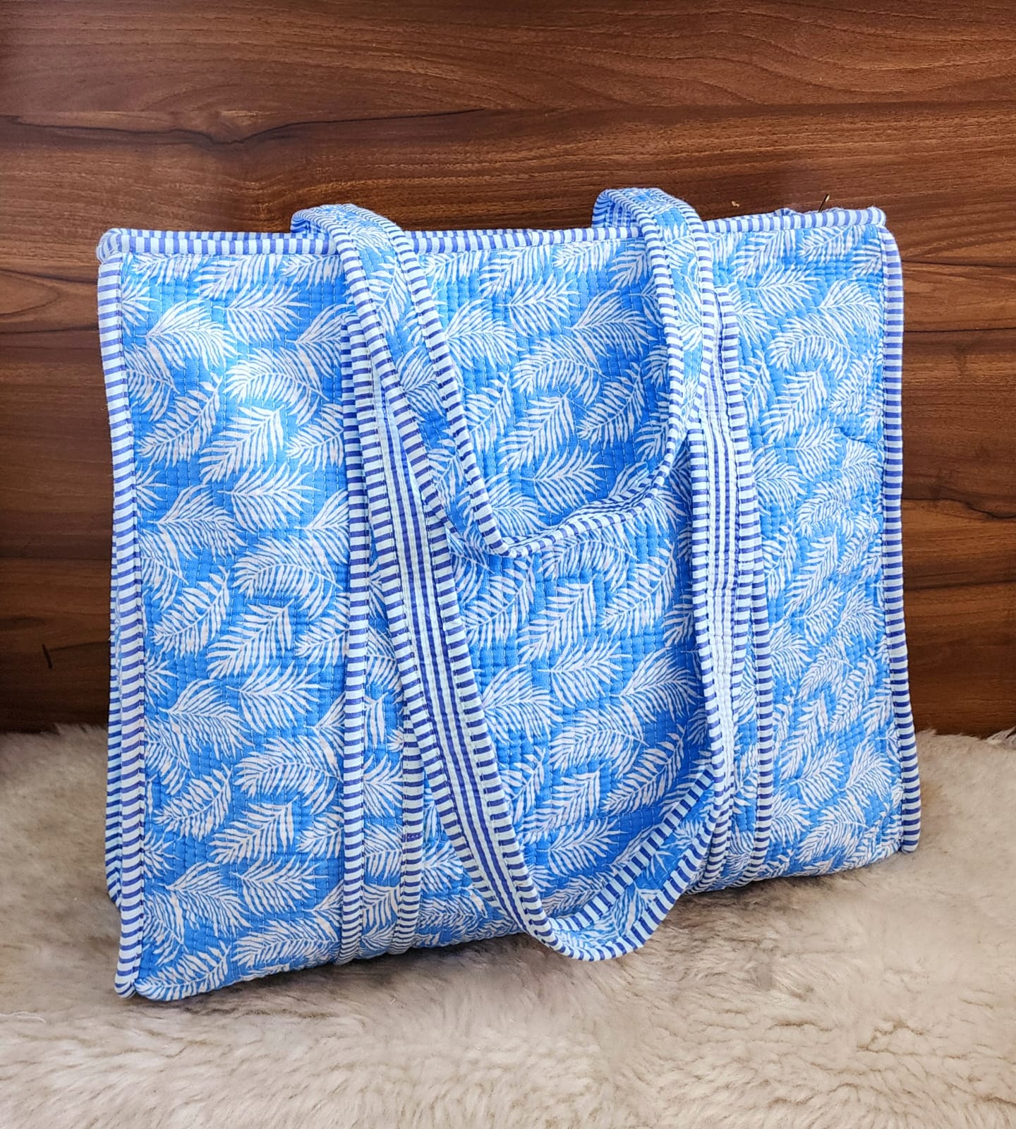 Blue Printed Shopperbag