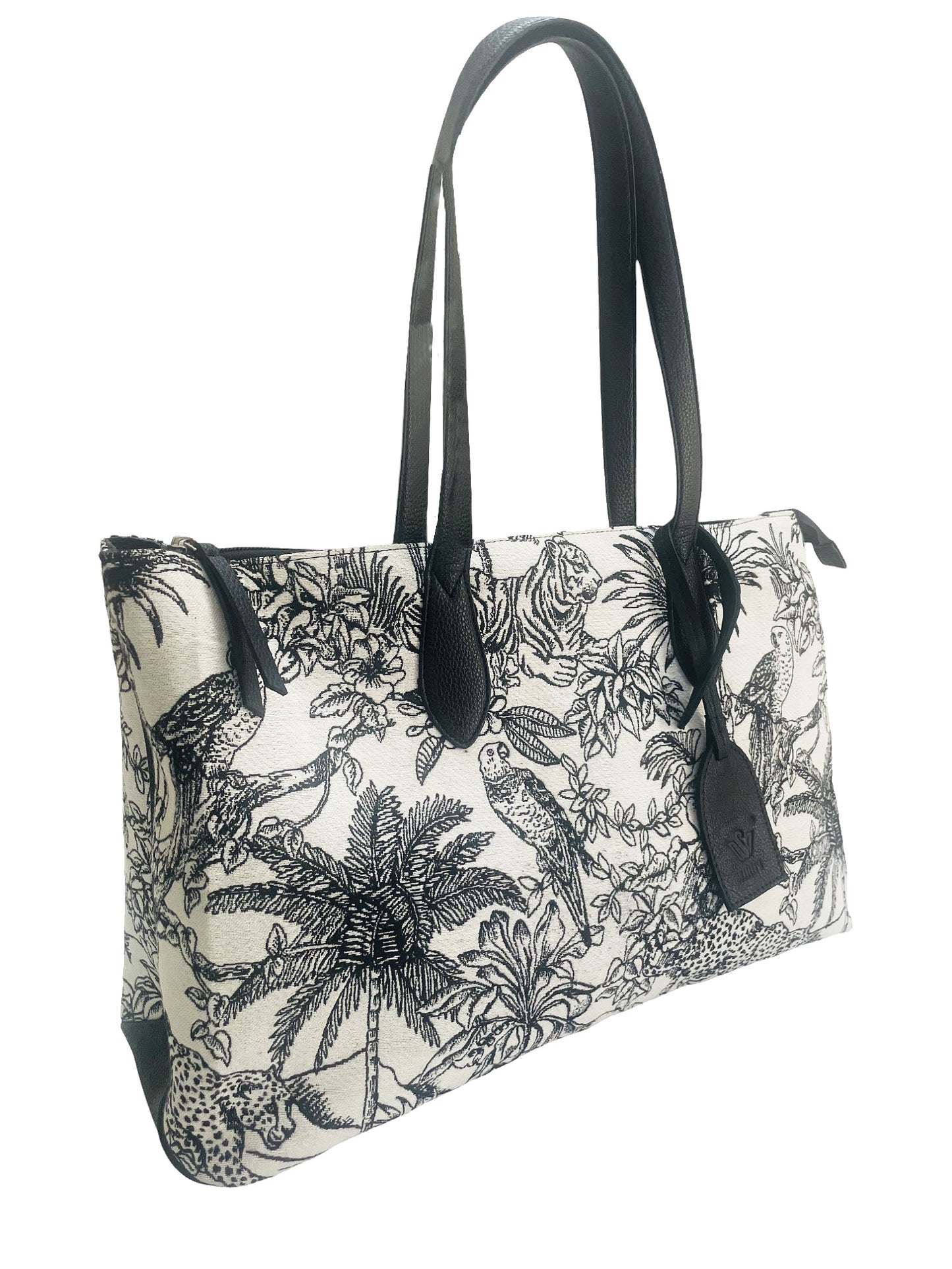 Urvi Tropical Jacquard Tote Bag