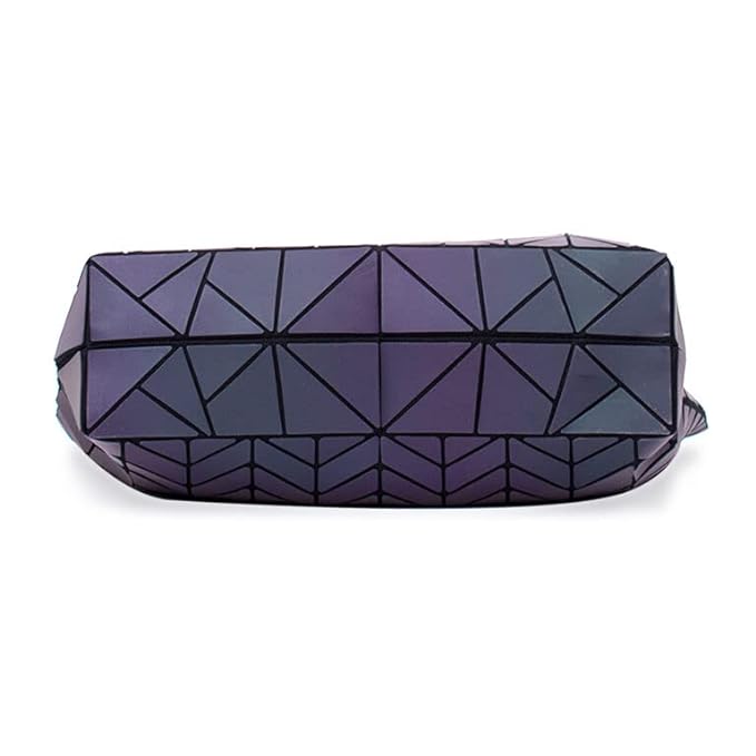 Luminous Geometric Pattern Tote Bag- Zigzag Design