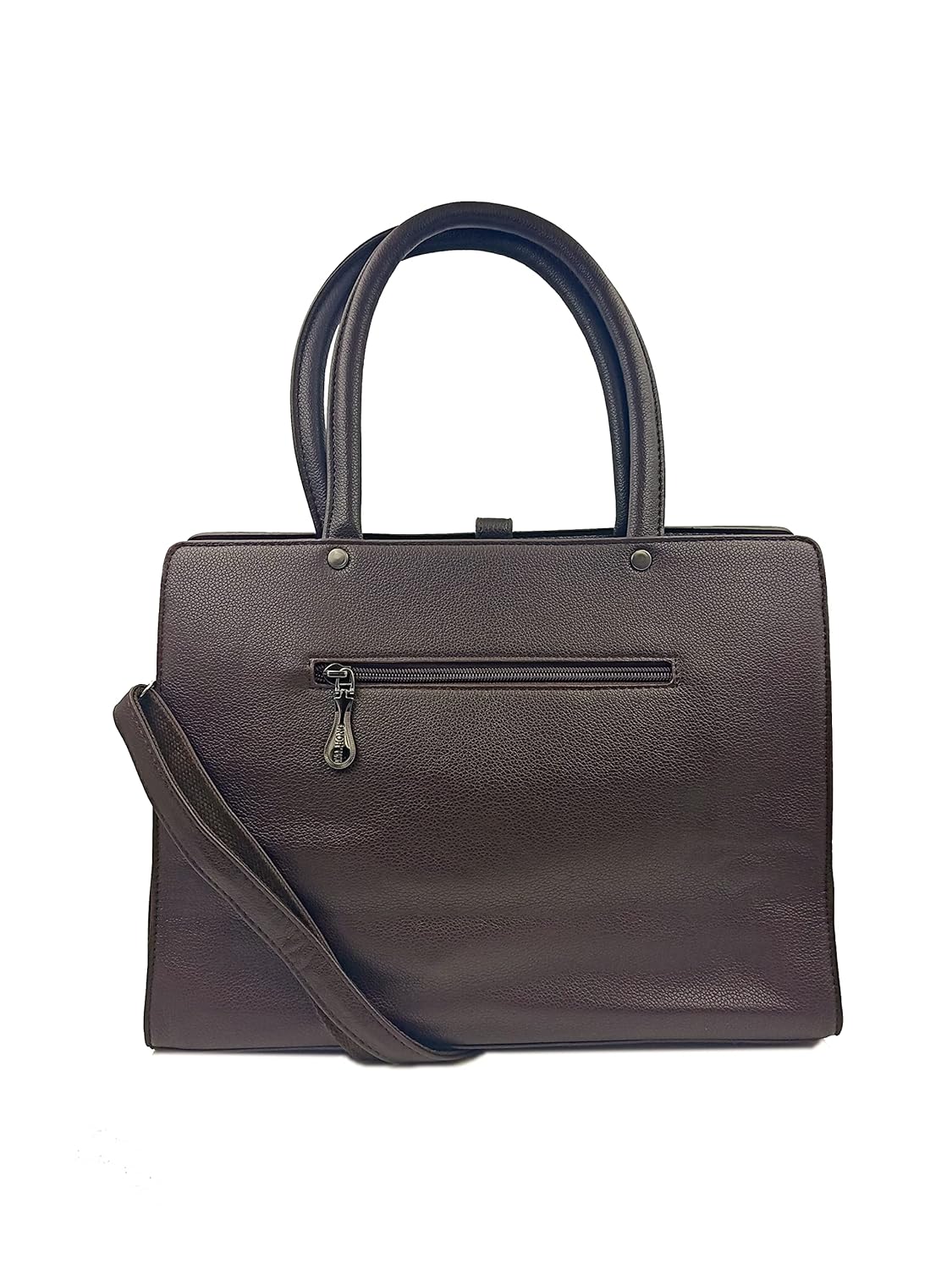 Sophisticated Faux Leather Hand Bag with Adjustable Strap