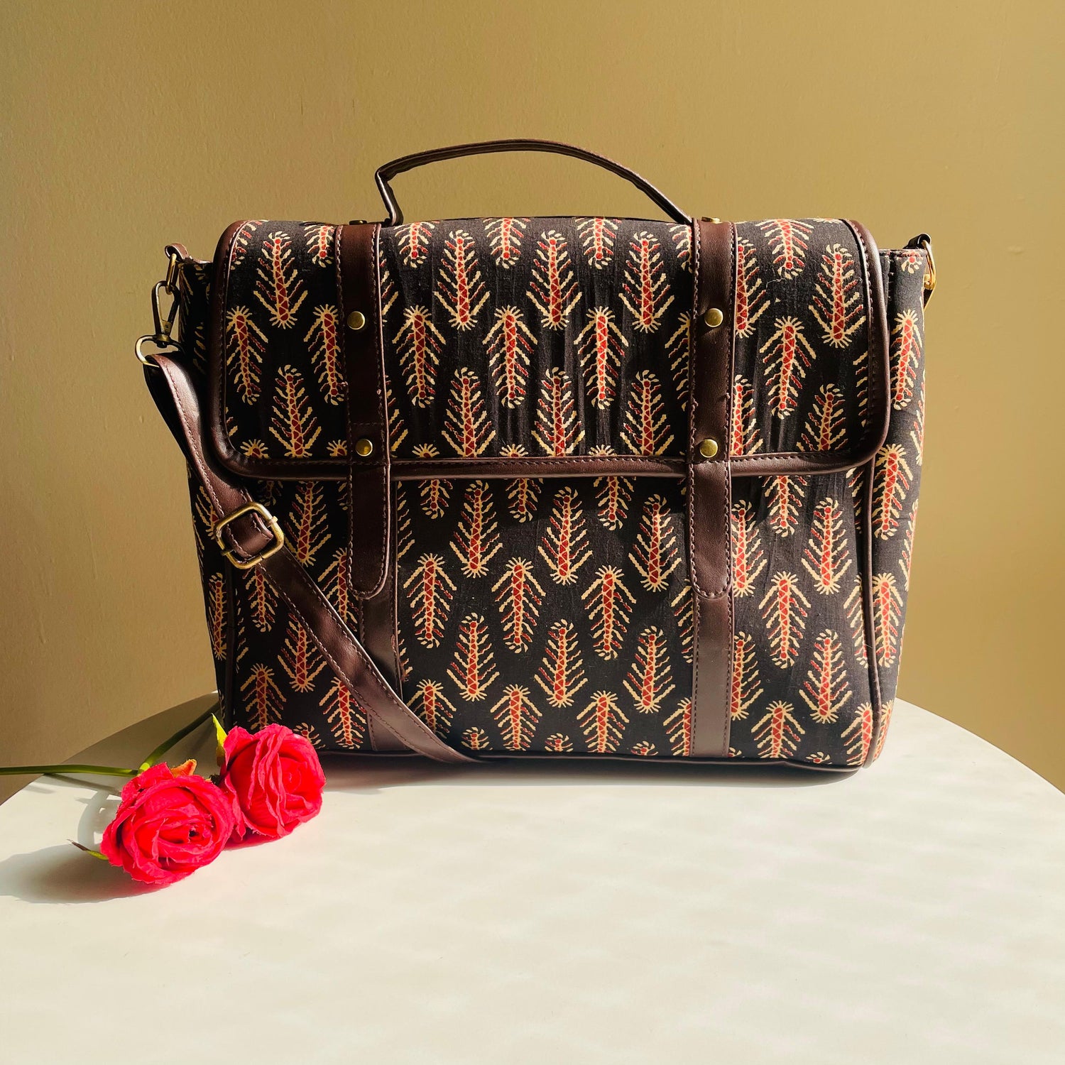 Black Multicolor Officebag