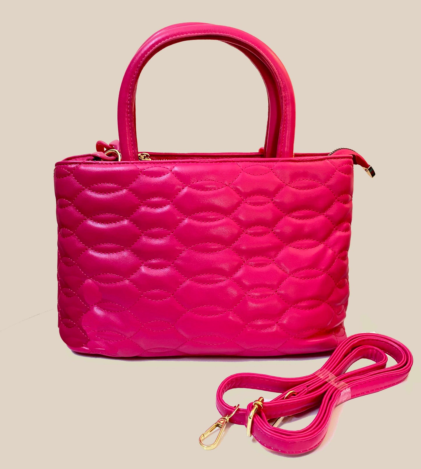 Vibrant Quilted Handbag with Chain Detail