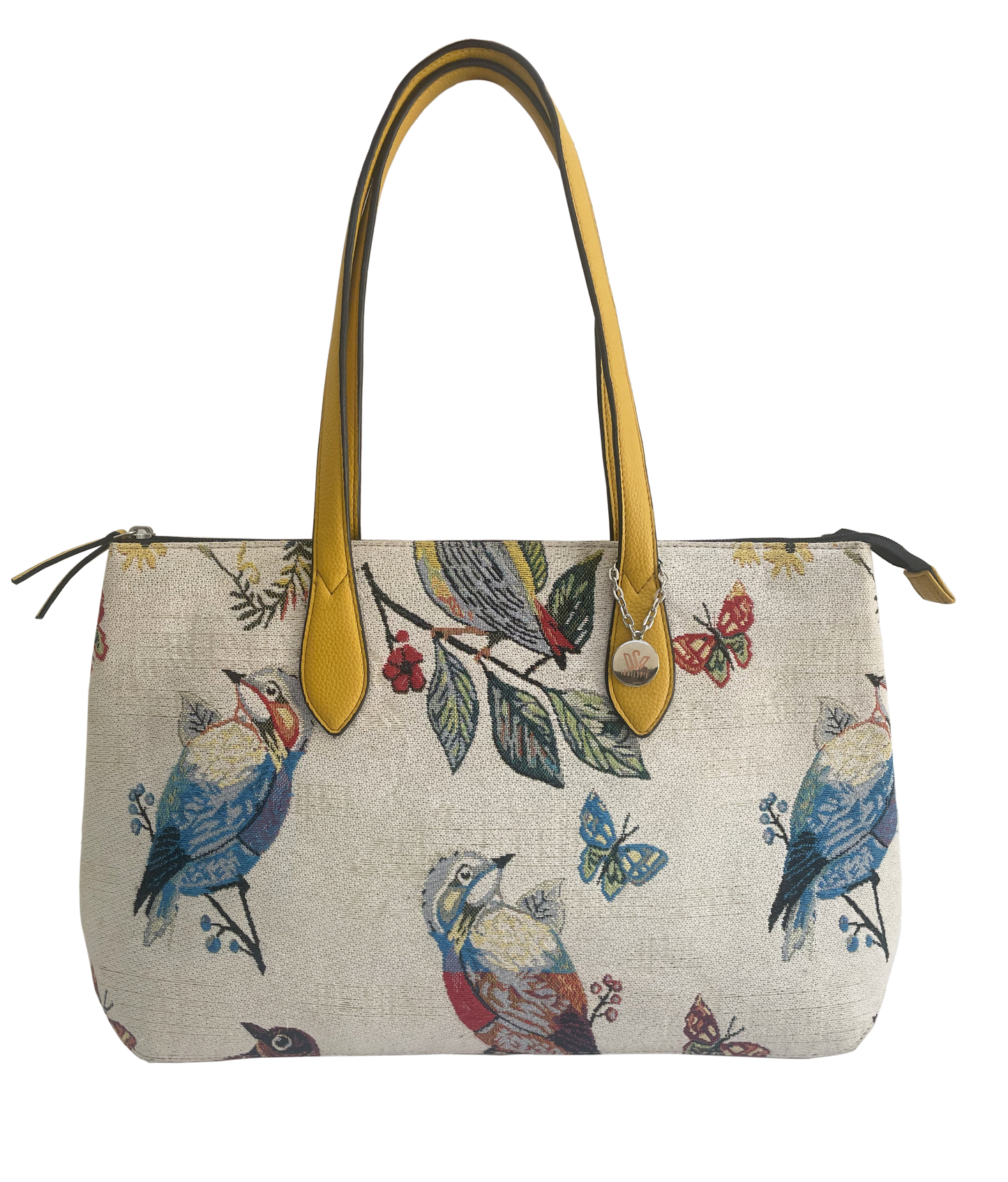 Cuckoo Jacquard Tote Bag, spacious enough for 15.6" Laptop