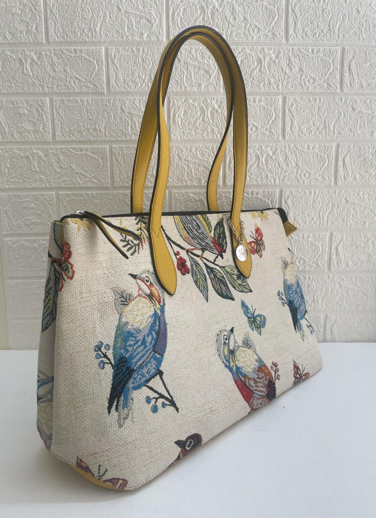 Cuckoo Jacquard Tote Bag, spacious enough for 15.6" Laptop