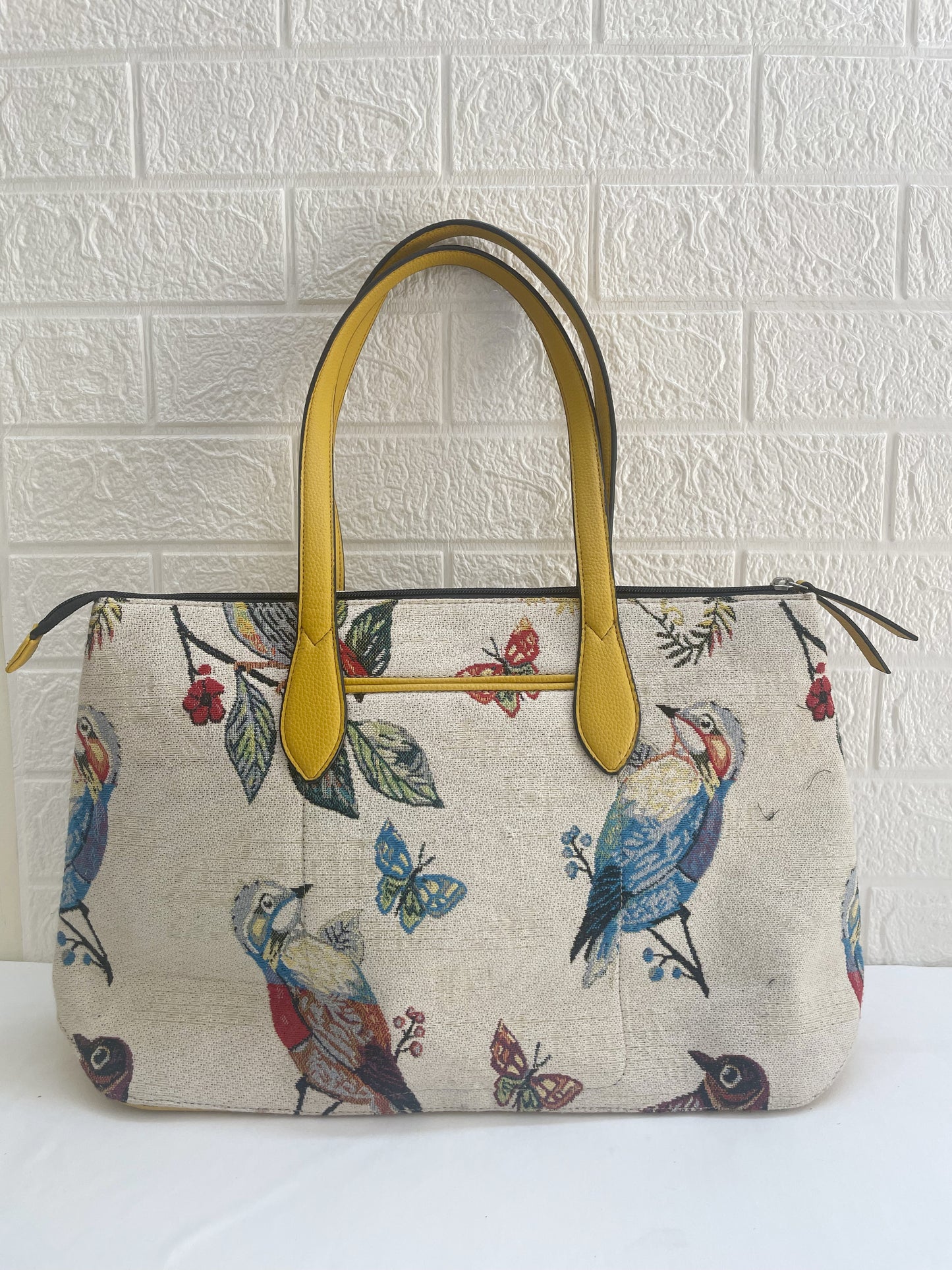 Cuckoo Jacquard Tote Bag, spacious enough for 15.6" Laptop