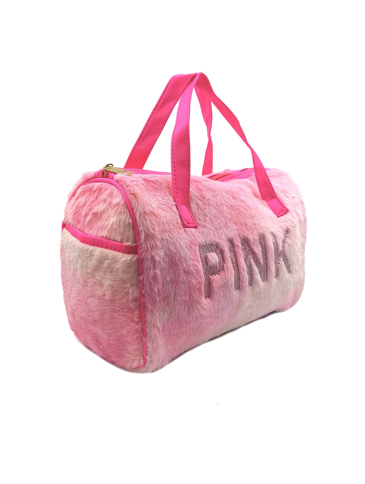 Kids Duffle Bag with sequins work in CANDY PINK