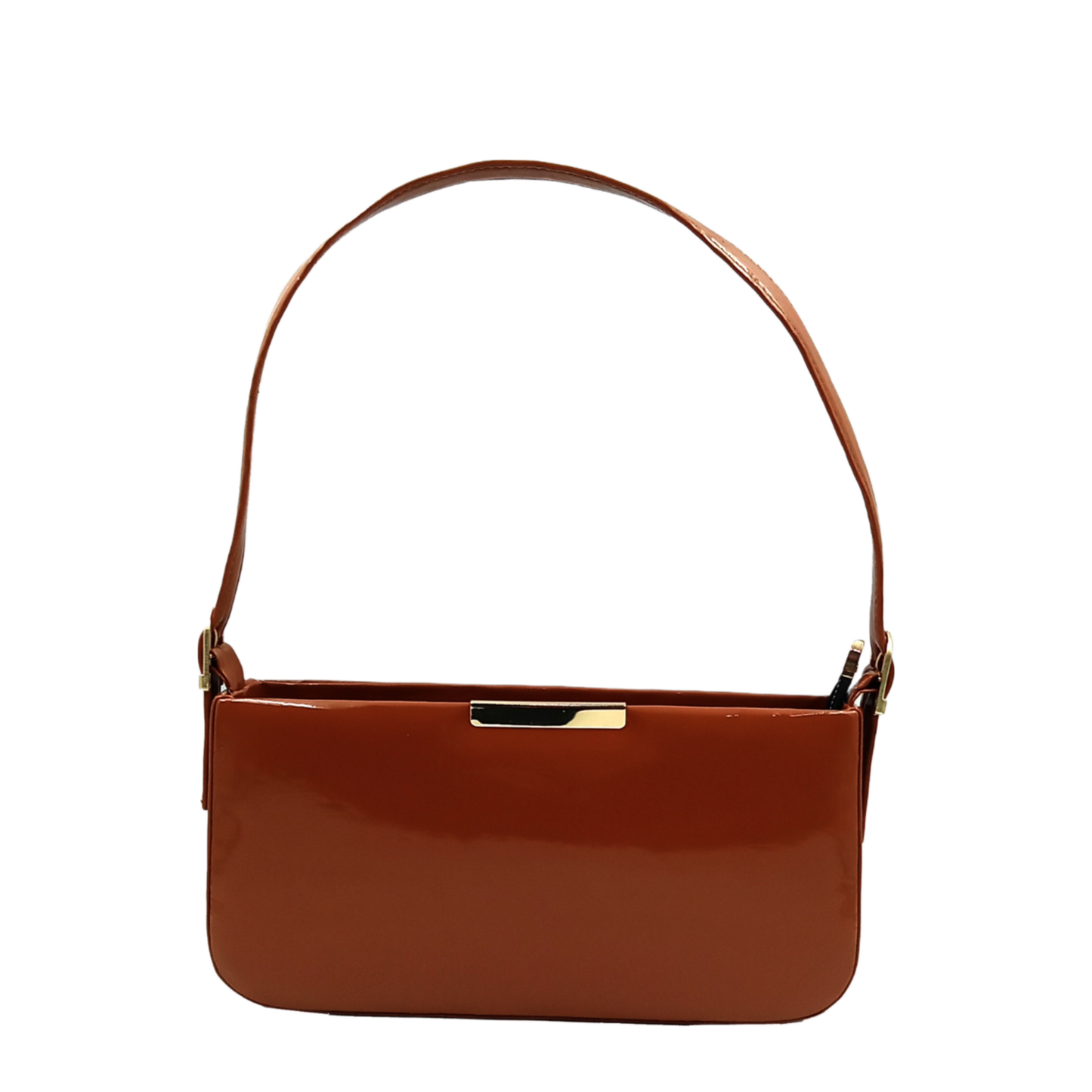 Sleek Patent Shoulder Bag