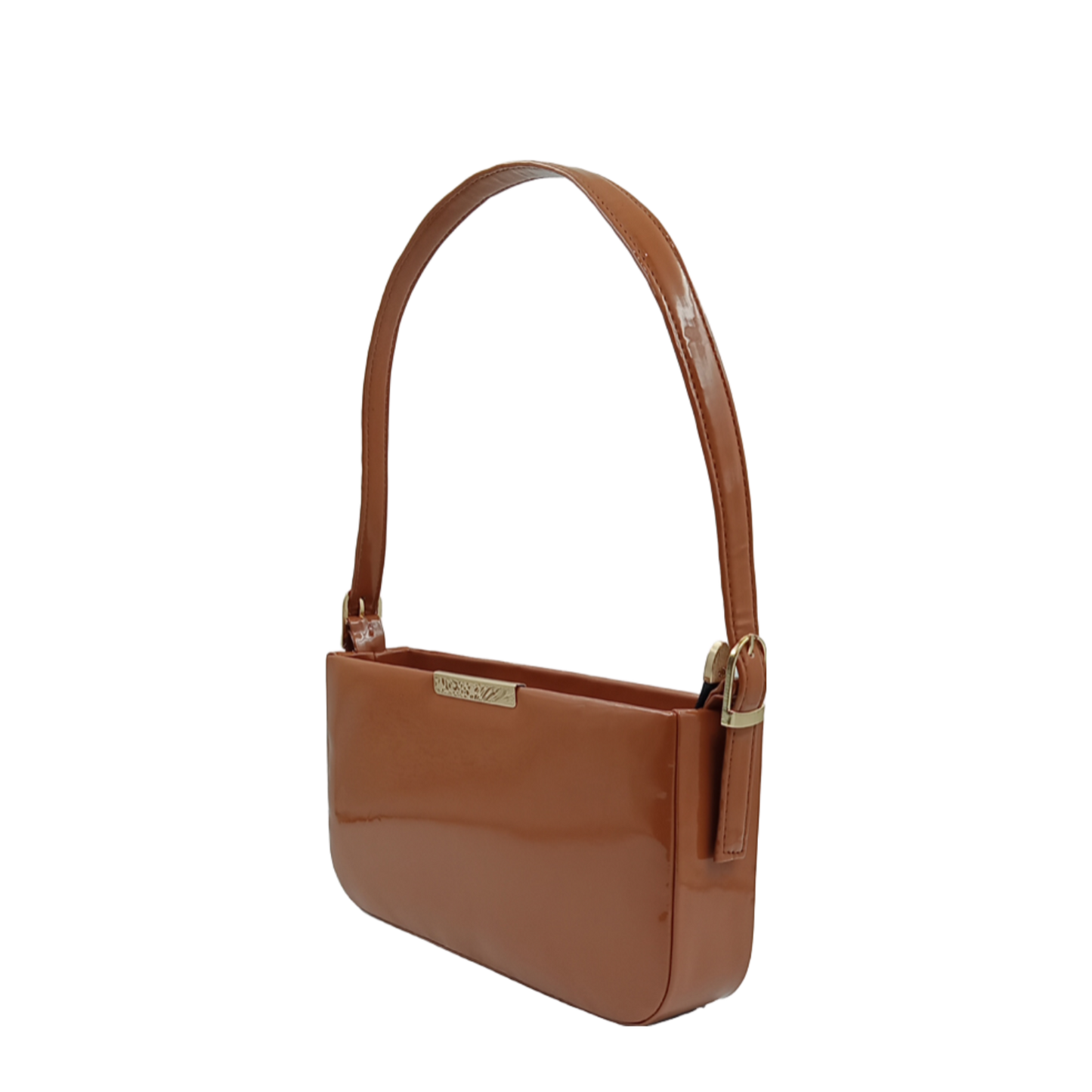 Sleek Patent Shoulder Bag